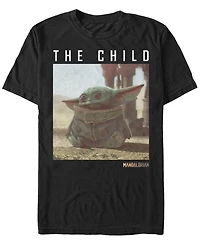 Fifth Sun Men's Star Wars The Mandalorian Child Long Ears Photo Short Sleeve T-shirt