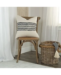 Closeout! Rizzy Home Stripes Polyester Filled Decorative Pillow, 20" x 20"