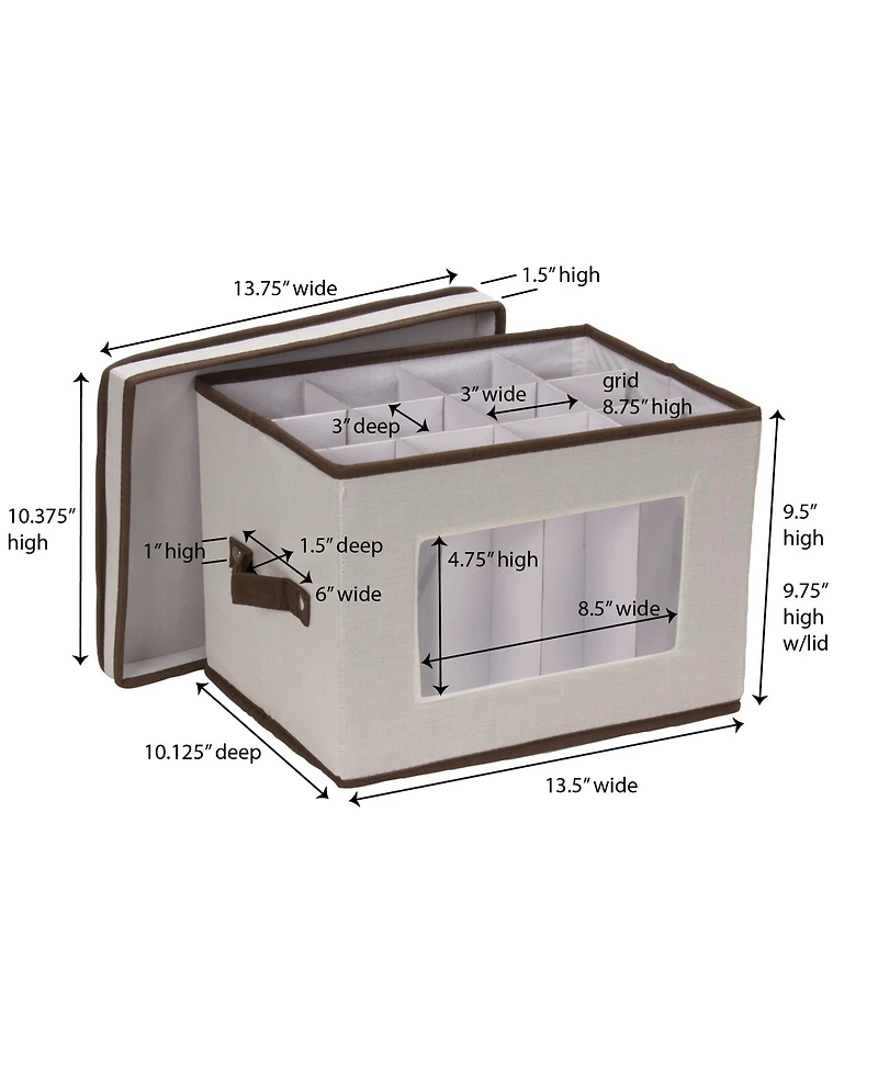 Household Essentials Champagne Flute Storage Box