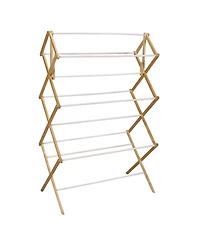 Household Essentials Large Folding Clothes Drying Rack, Bamboo