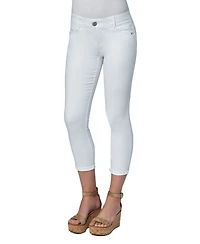 Democracy Women's "Ab" Solution High Rise Ankle White Skimmer Jeans