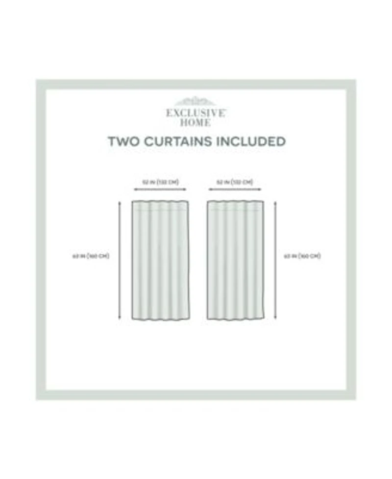 Exclusive Home Curtains Catarina Layered Solid Blackout Sheer Grommet Top Curtain Panel Pair Set Of 2