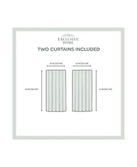 Exclusive Home Curtains Catarina Layered Solid Blackout Sheer Grommet Top Curtain Panel Pair Set Of 2
