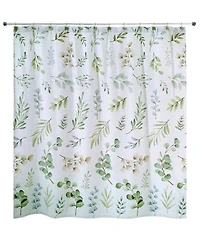 Avanti Ombre Leaves Botanical Printed Shower Curtain, 72" x 72"