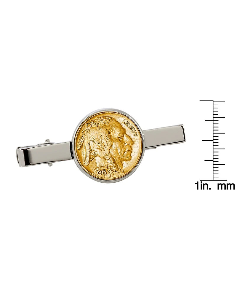 American Coin Treasures Gold-Layered Buffalo Nickel Coin Tie Clip
