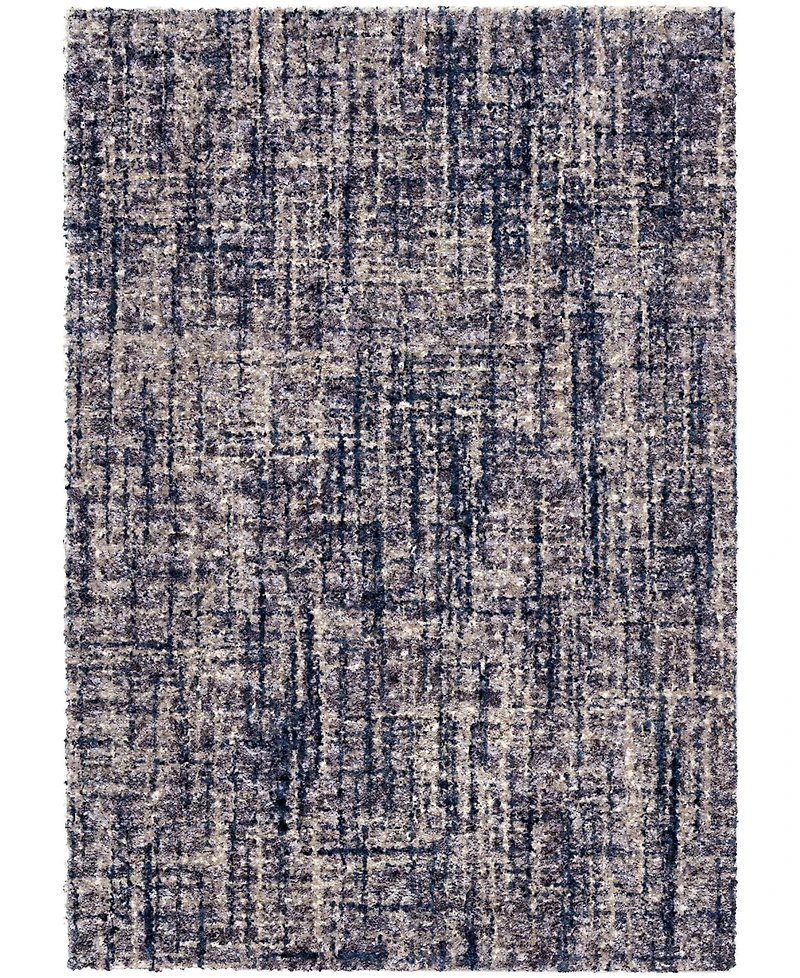 Closeout! Orian Cotton Tail Cross Thatch Gray 6'7" x 9'6" Area Rug