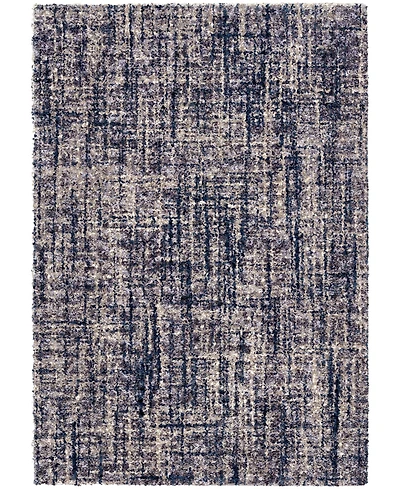 Closeout! Orian Cotton Tail Cross Thatch Gray 6'7" x 9'6" Area Rug