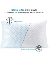 Nestl Heat and Moisture Reducing Ice Silk and Gel Infused Memory Foam Pillow