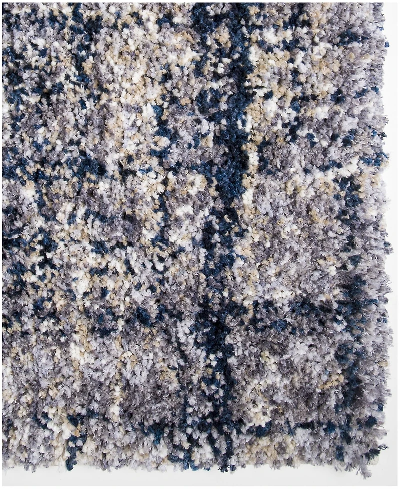 Closeout! Orian Cotton Tail Cross Thatch Gray 6'7" x 9'6" Area Rug
