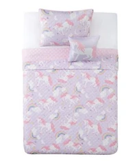 My World Kids Rainbow Unicorn Quilt Sets