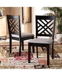Furniture Caron Transitional 2 Piece Dining Chair Set with Seat
