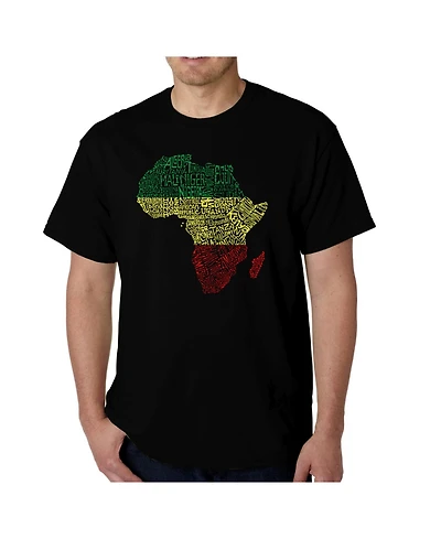 La Pop Art Men's Word - Countries Africa T-Shirt