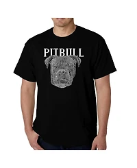 La Pop Art Men's Word - Pitbull Face T-Shirt