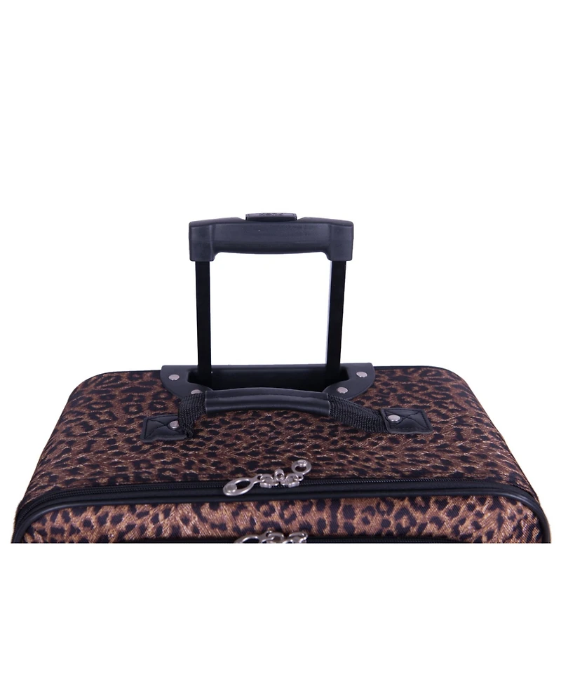 American Flyer Animal Print 5 Piece Spinner Luggage Set