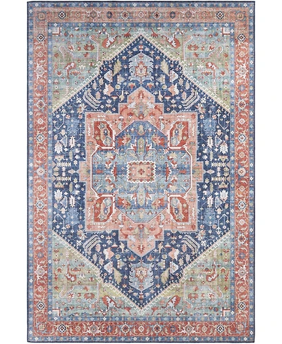 Livabliss Iris Irs-2312 Navy 3'6" x 5'6" Area Rug