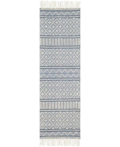 Closeout! Livabliss Farmhouse Tassels Fts-2301 Denim 2'6" x 8' Runner Area Rug