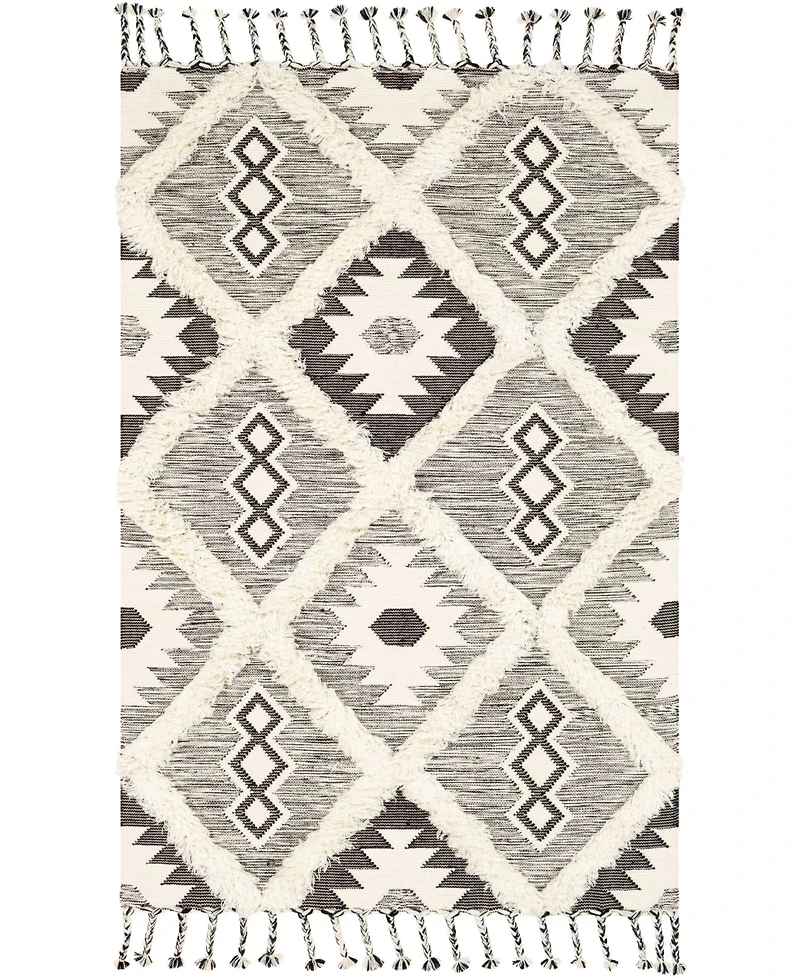 Closeout! Livabliss Apache Apa-2303 Black 6' x 9' Area Rug