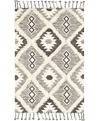 Closeout! Livabliss Apache Apa-2303 Black 6' x 9' Area Rug