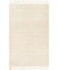 Livabliss Farmhouse Tassels Fts 2305 White Rug