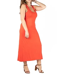 24seven Comfort Apparel Plus Racerback Maxi Dress