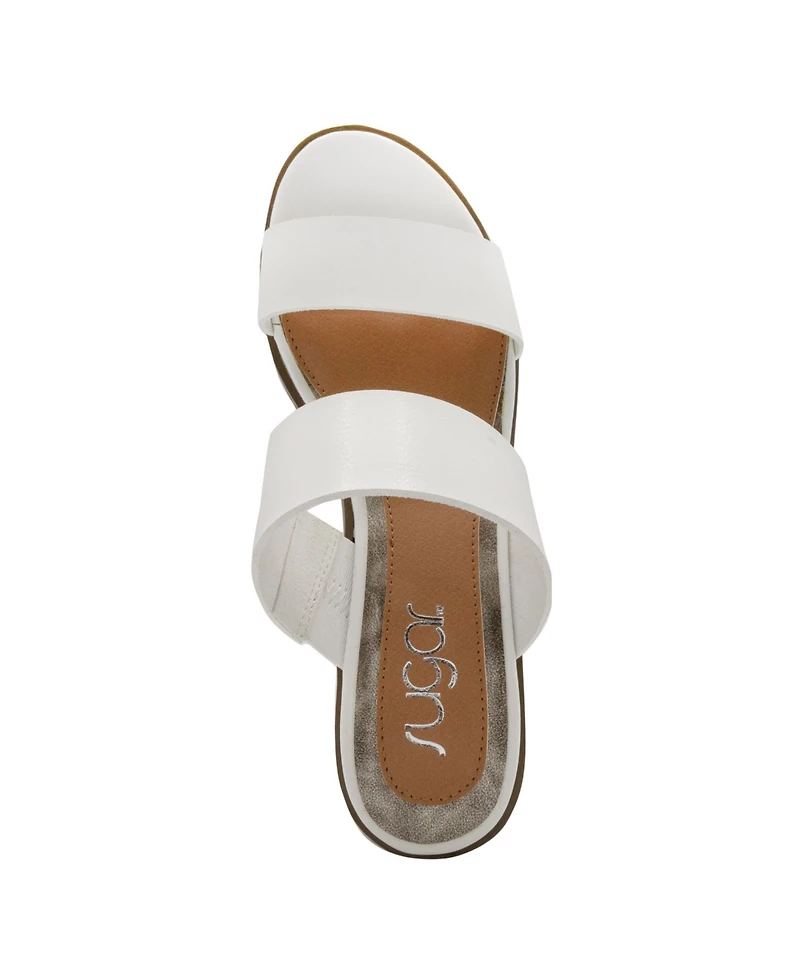 Sugar Women's Halo Two-Band Block-Heel Slides
