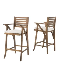 Noble House Hermosa Outdoor Barstool, Set of 2