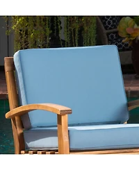 Noble House Aletta Outdoor Club Chairs with Cushions, Set of 2