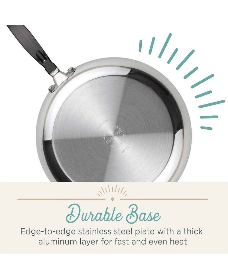 Farberware Classic Stainless Steel 1-Qt. Straining Saucepan & Lid