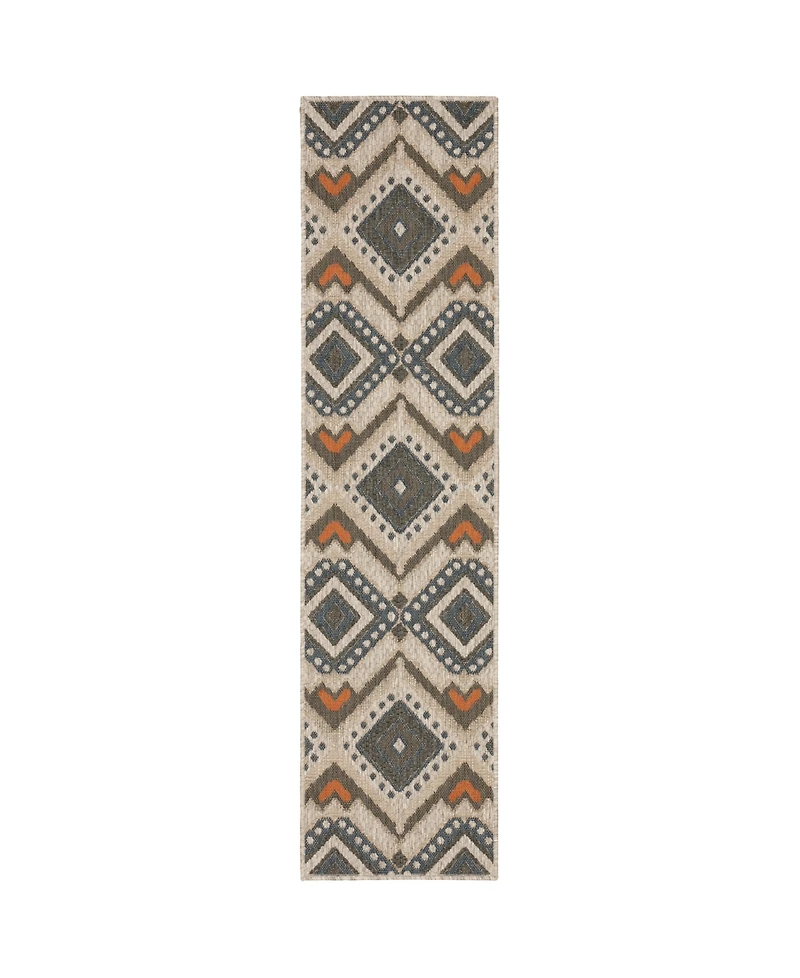 Oriental Weavers Latitude 002X3 Gray 1'10" x 7'6" Runner Rug