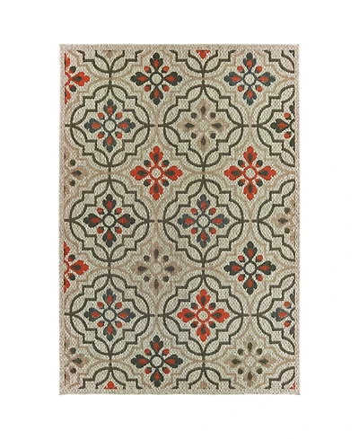 Oriental Weavers Latitude 709 Gray 7'10" x 10' Outdoor Area Rug