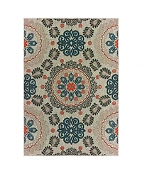 Oriental Weavers Latitude 1903W Gray 6'7" x 9'2" Outdoor Area Rug