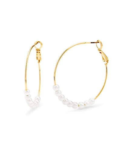 brook & york Taylor Imitation Pearl Hoops