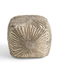 Noble House Nolene Boho Ottoman Pouf