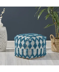 Noble House Birchglen Boho Ottoman Pouf