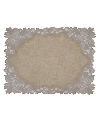 Saro Lifestyle Embroidered Lace Napkin Placemat Set of 2
