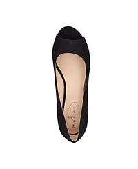 Bandolino Women's Nuri Peep Toe Espadrille Wedge Pumps