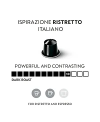 Nespresso Capsules OriginalLine, Ristretto, Dark Roast Espresso Coffee, 50-Count Espresso Pods