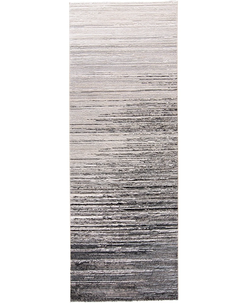 Feizy Micah R3337 Black 2'10" x 7'10" Runner Rug