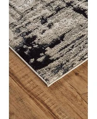 Simply Woven Hadlee R3339 Black Rug