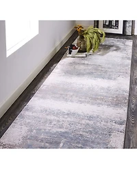 Feizy Cadiz R3888 Silver 3'1" x 10' Runner Rug