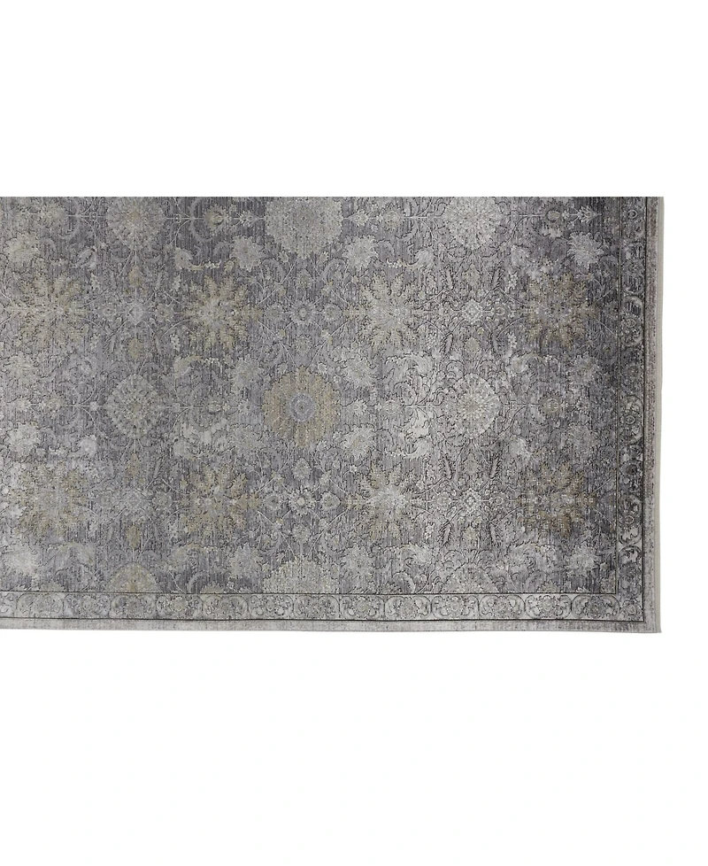 Feizy Sarrant R3963 Charcoal 2'8" x 12' Runner Rug