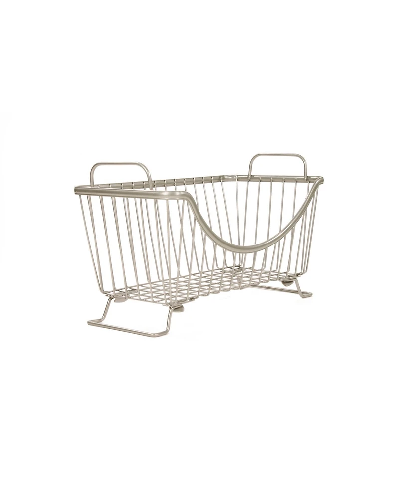Spectrum Diversified Ashley Stackable Wire Basket with Raised Feet and Looped Handles, Small