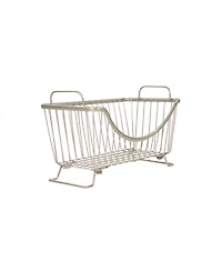 Spectrum Diversified Ashley Stackable Wire Basket with Raised Feet and Looped Handles, Small