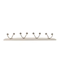 Spectrum Stratford Wall Mount 4-Double Hook Wood Rack
