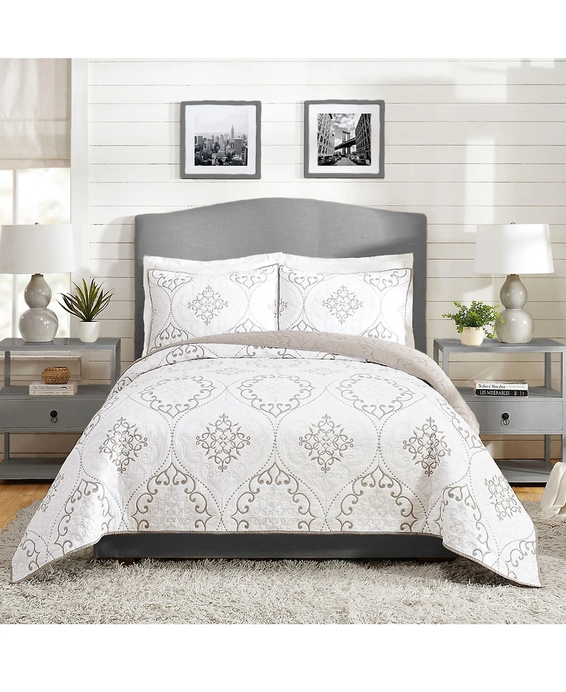 Modern Heirloom Chambers Quilt Set, Full/Queen