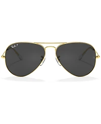 Ray-Ban Unisex Polarized Sunglasses, RB3025 Aviator Classic