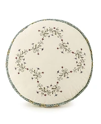 Modern Heirloom Olivia Embroidered Decorative Pillow, 14" Round
