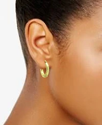 Giani Bernini Medium Hoop Earrings in 18k Gold-Plated Sterling Silver, Created for Macy's