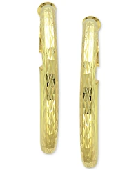 Giani Bernini Medium Hoop Earrings in 18k Gold-Plated Sterling Silver, 1-1/2", Created for Macy's