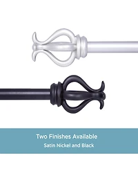 Kenney Kinsley 3/4" Standard Decorative Window Curtain Rod